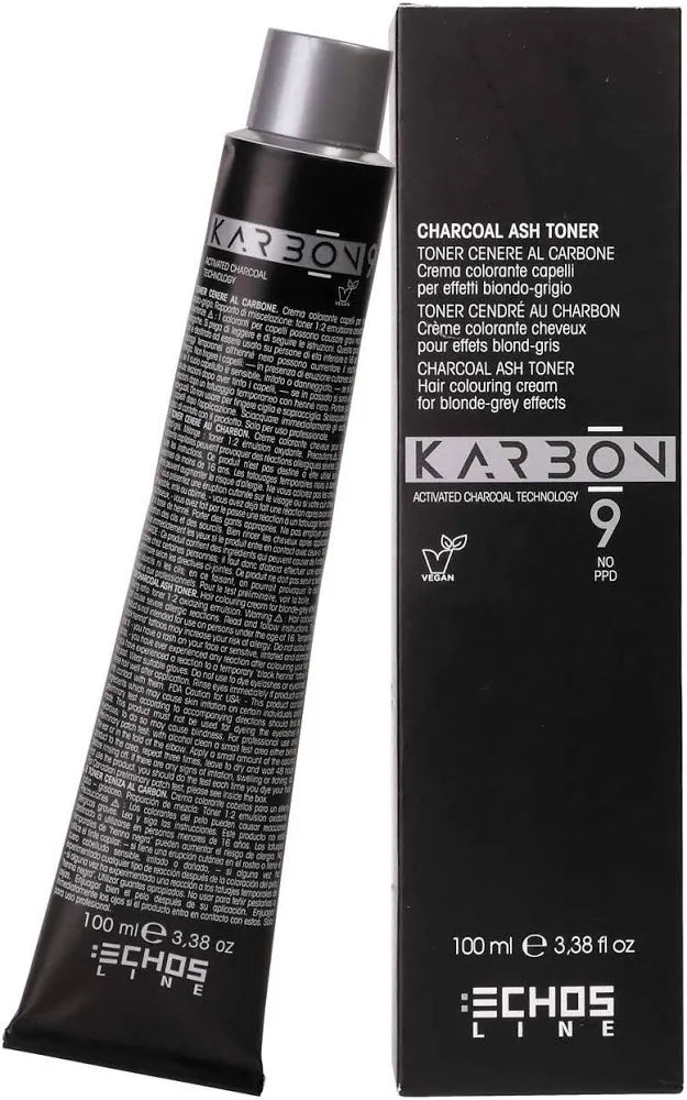ECHOSLINE Karbon 9 Charcoal Color CB8 Crème Colorante Cheveux Charbon, Multicolor