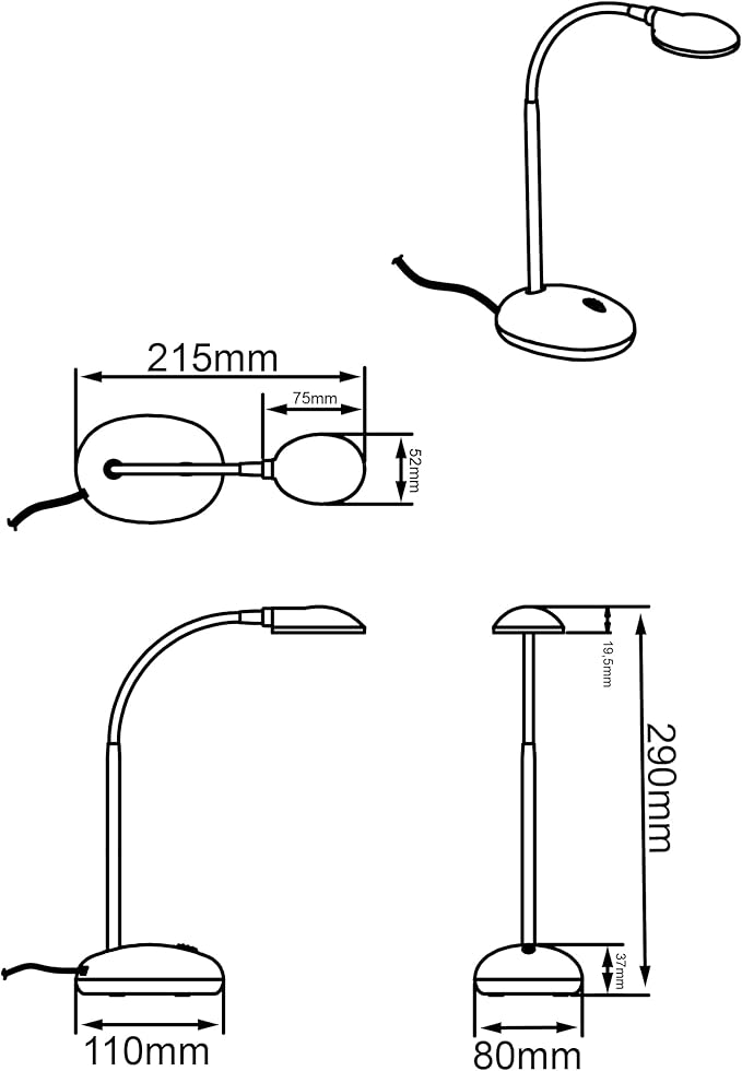 Brilliant Timmi LED Tischleuchte Transparent Orange 2 W