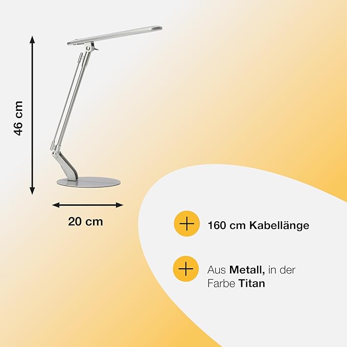 Brilliant Brendan LED Tischleuchte 6 W neutralweiß Titan