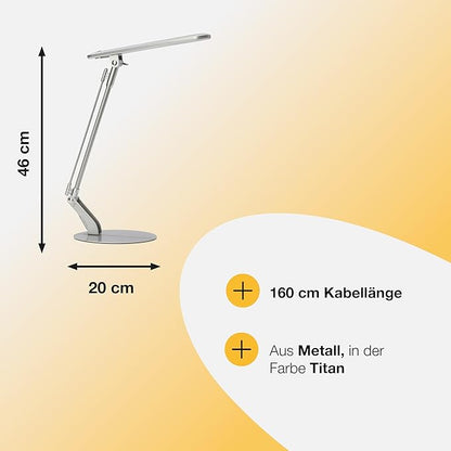 Brilliant Brendan LED Tischleuchte 6 W neutralweiß Titan