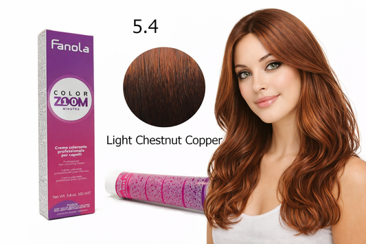 Fanola Color Zoom 5.4 Hellbraun Kupfer Haarfarbe 100 ml