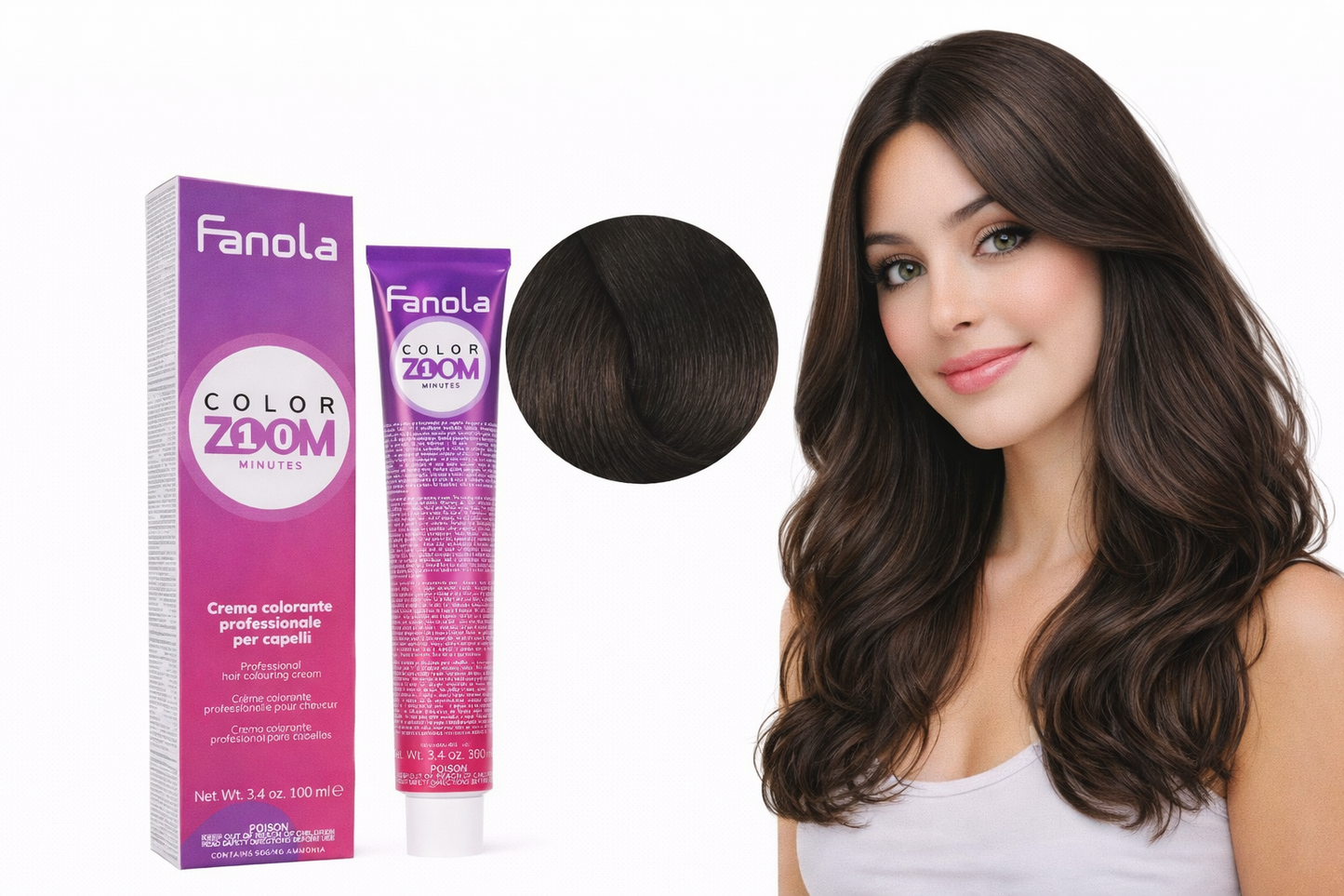 Fanola Color Zoom 5.7 Hellbraun Braun Haarfarbe 100 ml