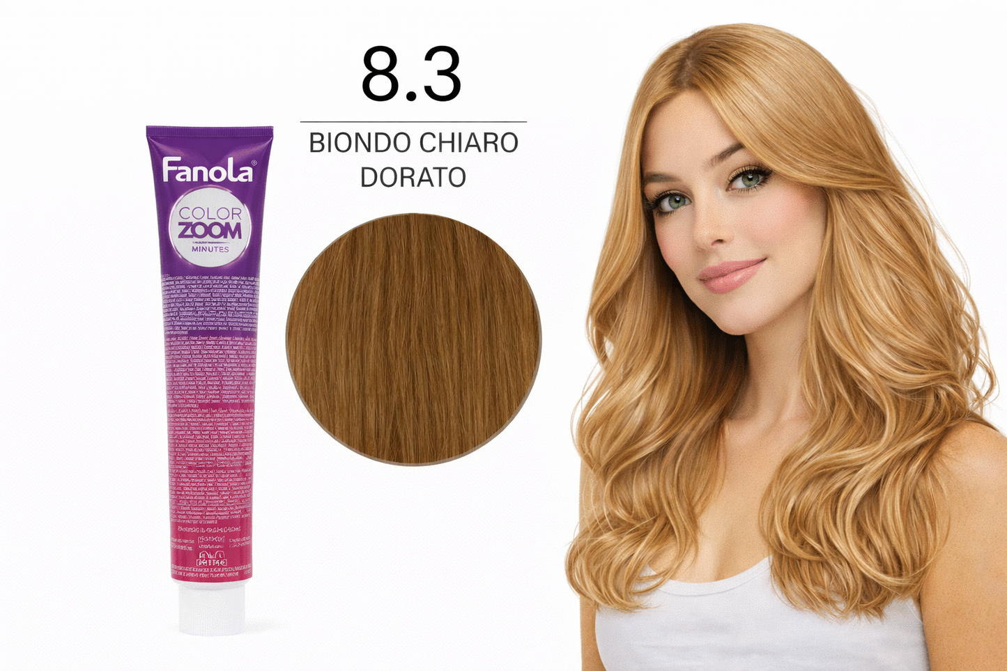 Fanola Color Zoom 8.3 Hellblond Gold Haarfarbe 100 ml