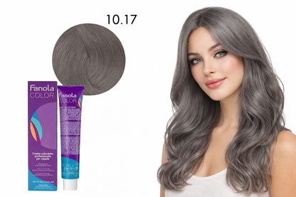 Fanola Cream Color 10.17 Blond Platinum Asch Braun 100 ml