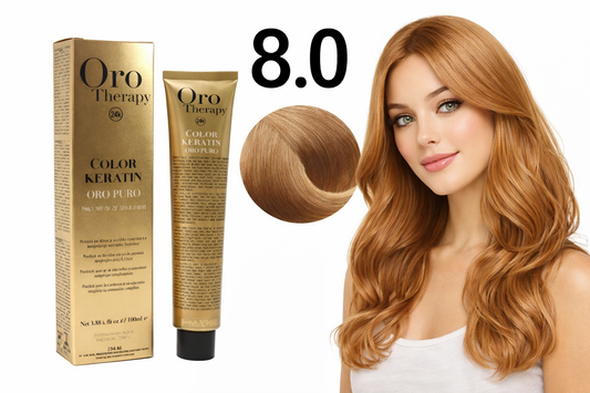 Fanola Oro Puro Keratin Color 8.0 Hellblond Natur 100 ml