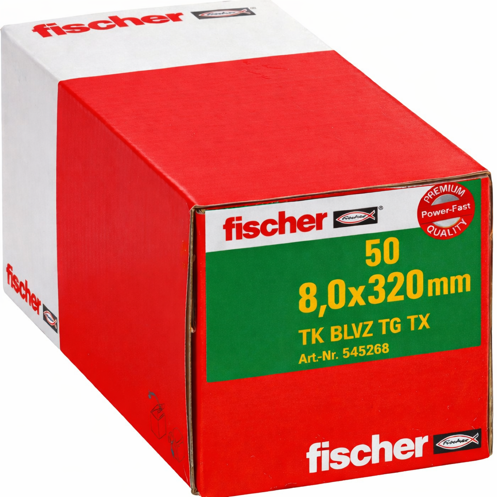 fischer Power-Fast 8,0×320 Holzbauschraube TK TX TG BLVZ