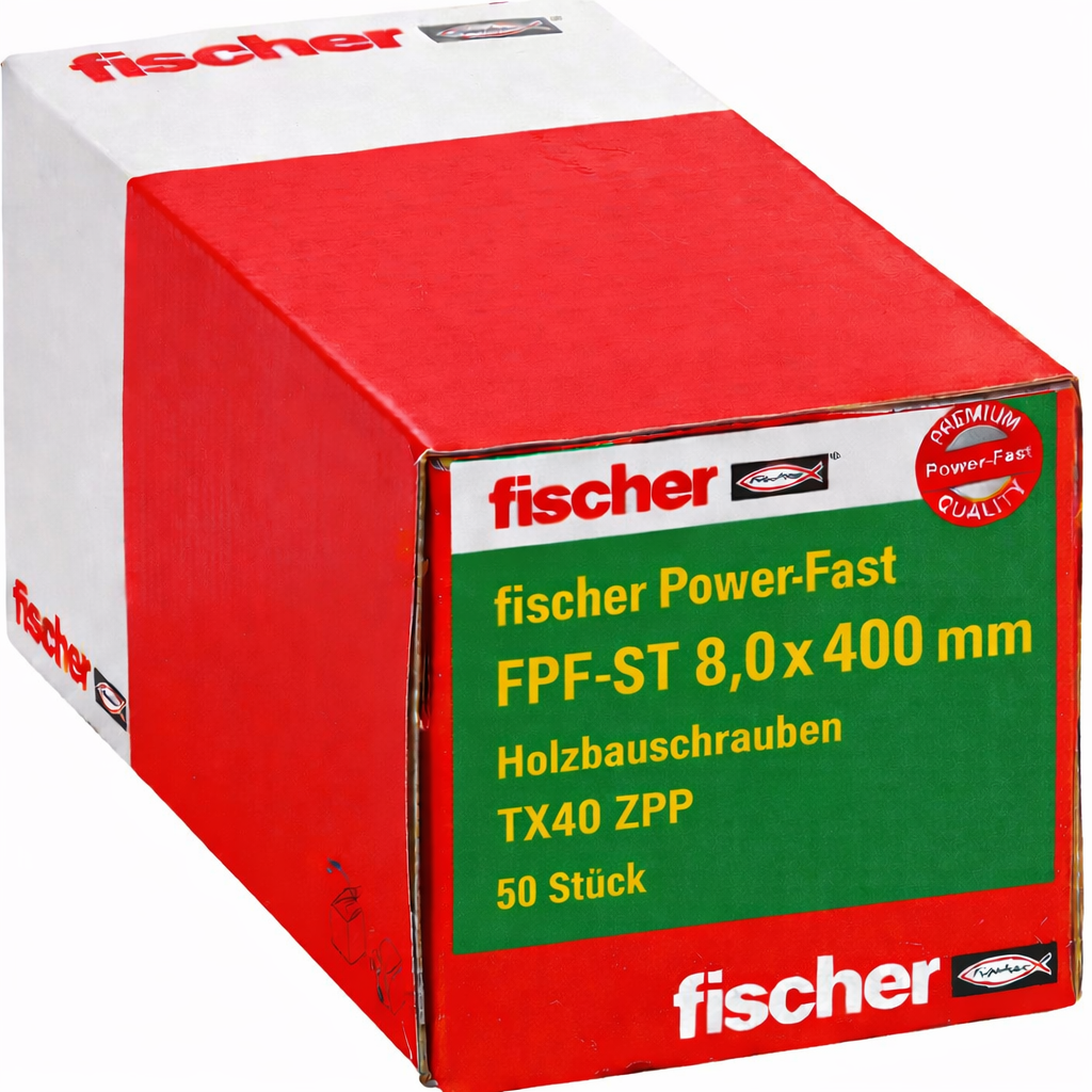 fischer Power-Fast FPF-ST 8,0×400 Holzbauschraube TX40 50 Stk