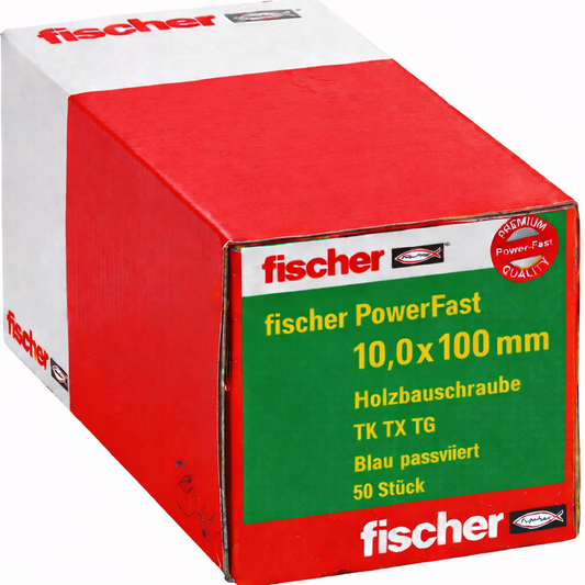 fischer PowerFast 10,0×100 Holzbauschraube TX TG 50 Stk