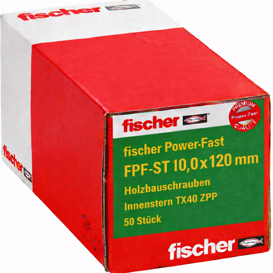 fischer Power-Fast FPF-ST 10,0×120 Holzbauschraube TX40 50 Stk