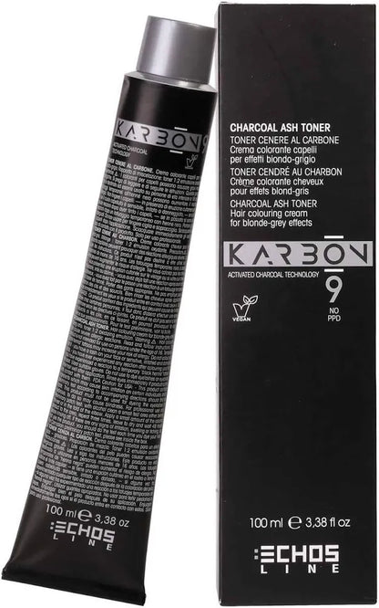 ECHOSLINE Karbon 9 Charcoal Color CB8 Crème Colorante Cheveux Charbon, Multicolor