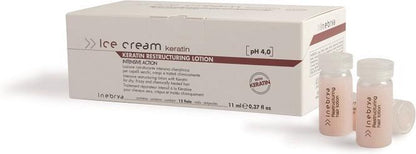 Inebrya Ice Cream Keratin Restrukturierende Lotion - Keratin Aufbau Lotion 12x11ml