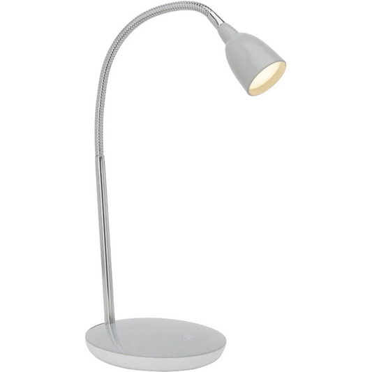 Brilliant Anthony LED Tischleuchte Weiß warmweiß Büro & Wohnen