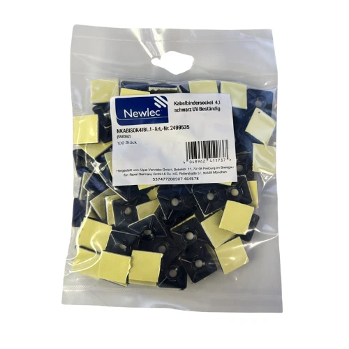 Newlec Kabelbindersockel BNS 4,1 Transparent für Kabelbinder