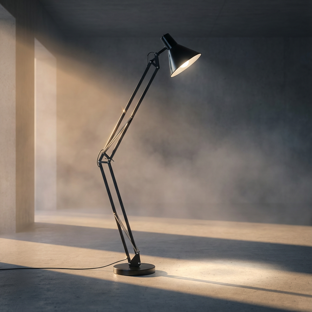 Brilliant Winston Stehleuchte Schwarz E27