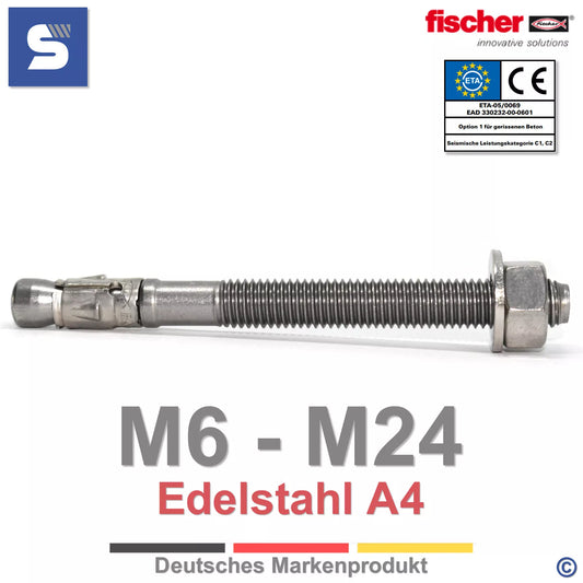 Fischer Bolzenanker FAZ II R 8/5 K A4, 50 Stück, 538990